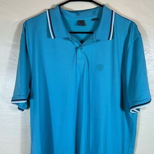 G-Fore XL Golf Polo Shirt Men’s Turquoise Button Collar Short Sleeve Shirt